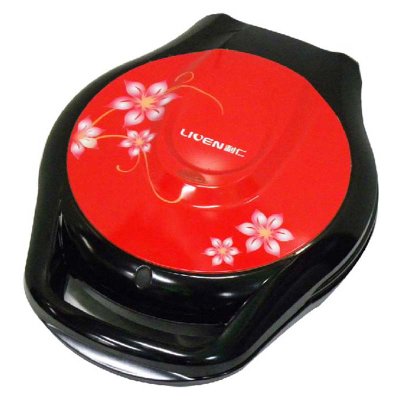 利仁（LIVEN）电饼铛LR-320D 金色32cm大烤盘 可展平至180度 聚能网点纹设计 烙烤煎全能