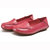 AICCO  春季新款牛皮豆豆鞋子舒适透气女鞋平底鞋夏季单鞋鞋子139-1(梅红 39)第4张高清大图