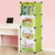 索尔诺卡通书柜儿童书架自由组合玩具收纳柜简易储物置物架柜子(A6102果绿色 单排书柜)第2张高清大图