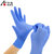一次性丁腈手套防滑实验劳保家用清洁防护薄款无粉(蓝色 L)第3张高清大图