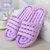 浴室拖鞋 防滑情侣室家用洞洞拖鞋 按摩时尚家居拖鞋(紫色)第3张高清大图