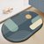 硅藻泥速干地浴室卫生间门口垫吸水防滑脚垫洗手间厕所地毯软垫子(50x80cm【吸水速干】 沙砾【椭圆形】)第5张高清大图