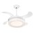 雷士照明现代简约LED风扇灯 吊扇灯 卧室餐厅风扇灯 鸟巢风扇灯(25W白色910x425MM)第2张高清大图