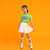 六一儿童街舞套装男童嘻哈演出服女童爵士舞服装嘻哈啦啦队(160 绿色女款)第7张高清大图