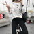 Mistletoe韩版女装宽松套头薄款卫衣长袖套头卫衣印花KT猫女装(白色 XXL)第5张高清大图