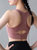 运动文胸女背心式搭扣健身内衣聚拢定型瑜伽跑步新品网纱拼接性感(M 水粉色)第2张高清大图