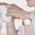 宝格拉Baogela时尚简约皮带手表女士学生小清新防水石英潮流手表(牛皮表带-灰色女表)第5张高清大图