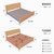 华南家具 具现代简约实木床主卧1.5米1.8米单双人床轻奢工厂直销大床铺(原木色 1.8*2.0M-床＋床垫＋2柜)第5张高清大图