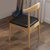 撼林 实木餐椅现代简约北欧书桌椅单人靠背坐垫可拆洗家用电脑椅(胡桃色皮坐垫)第3张高清大图