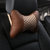 石家垫 汽车头枕6075皮革冰丝拼接头枕汽车护颈头枕 对装(黑红色)第5张高清大图