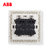 ABB开关插座面板德逸系列白色86型四开单控开关四位单控开关AE104第4张高清大图