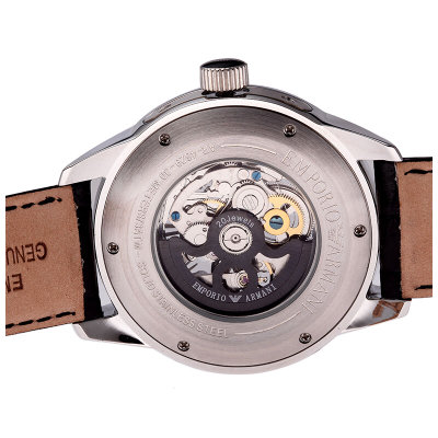 ARMANI\/阿玛尼手表男士全自动机械表镂空精钢