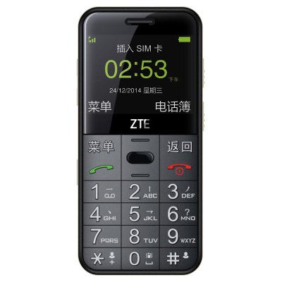 中兴（ZTE）L680 儒雅黑 移动/联通2G 老人手机