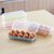 冰箱鸡蛋盒食物保鲜盒鸡蛋托鸡蛋格厨房透明塑料盒子放鸡蛋收纳盒(玫红)第4张高清大图