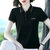 纯棉短袖t恤女夏季2022年新款宽松女装洋气减龄高品质带领polo衫(黑色 M)第2张高清大图