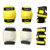 美洲狮（COUGAR） 轮滑护具MH630儿童溜冰鞋护具6件套护手护肘护膝(黄色 L码(12岁以上))第3张高清大图