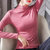 巴洛尼莫2021新款打底衫女秋冬季荷叶边莫代尔棉修身型绿色长袖t恤女装(D0001A香芋紫 XXL)第5张高清大图