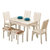 可收缩餐桌椅组合小户型钢化玻璃餐桌4人吃饭桌子家用多功能歺桌(1桌4椅)第4张高清大图