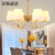 汉斯威诺欧式吊灯全铜客厅灯美式卧室铜灯创意大气奢华餐厅灯具HS707001(8头 无光源)第3张高清大图