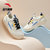 安踏女鞋板鞋2022夏季新款小白鞋时尚休闲运动板鞋耐磨滑板鞋子R(象牙白/黑/超氢蓝 36.5)第8张高清大图