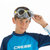 意大利 CRESSI儿童浮潜三宝 潜水镜 全干式 潜水装备套装 7-13岁(透明粉色)
