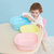 开优米 婴儿洗脸盆 单个装 塑料PP盆家用宝宝小盆子(大蓝（单个装）)第2张高清大图