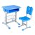 升降课桌椅学生桌椅培训桌椅书桌椅(蓝色 GX-单人位双柱)第3张高清大图