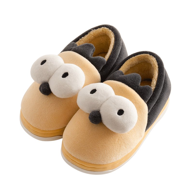 儿童棉拖鞋女童外穿包跟冬季室内防滑保暖可爱