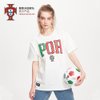 葡萄牙国家队官方商品丨白色纯棉简约标语T恤C罗球迷欧洲杯款(花色 S)
