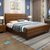 丰圆藤木 橡胶木实木床1.8米中式双人床1.5m经济型简约现代小户型主卧储物床(1.5*2米胡桃色 床+床垫+床头柜*1)第5张高清大图