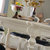 a家家具 美式乡村大理石餐桌椅组合现代简约家用白色实木欧式餐桌(餐桌+有扶手餐椅*4 大理石面)第3张高清大图