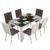 餐桌椅组合家用简约现代小户型玻璃餐桌4人6人客厅吃饭桌子长方形(130*80单桌【颜色备注】)第3张高清大图