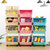 宝宝儿童零食玩具架收纳神器厨房置物架储物收纳柜整理架家用大全(蓝色 5005四层+盖板+轮子)第5张高清大图