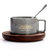 创意美式咖啡杯碟勺 欧式茶具茶水杯子套装 陶瓷情侣杯马克杯.Sy(美式咖啡杯(琥珀色)+勺)第5张高清大图