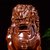 木雕王府狮摆件一对狮子摆件镇宅家居摆设木狮子红木工艺品(黑檀木24*13*30（cm）左边 默认版本)第7张高清大图
