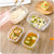 塑料食品蛋糕饼干点心包装盒A878曲奇糕点水果一次性盒子饭盒lq0062（三个装）(粉色 208ml)第3张高清大图