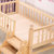 木巴罗马柱儿童家具小孩床单人松木床类 1米儿童床带护栏男孩女孩实木床小床(罗马柱棕色款（随机发） 默认)第4张高清大图