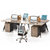 艾诺狄斯 现代简约四人工位台式电脑桌椅组合办公家具办公条桌2.8米(四人位)第5张高清大图