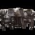 恒兴达 橡胶木新中式实木大圆桌家用餐桌椅组合带转盘加厚饭店酒店桌子餐厅家具(黑檀色 一桌八椅)第5张高清大图