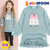 韩国童装Jelispoon2018冬季新款女童害羞兔加绒长款T恤(105 浅蓝色)第2张高清大图