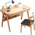 鲸麦实木书桌 电脑桌家用实木学生写字台办公桌(原木色+椅子 1.2米)第5张高清大图