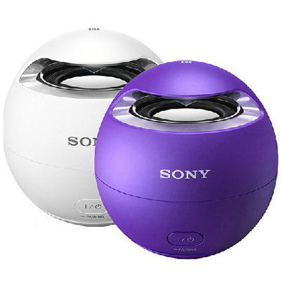 索尼（SONY）SRS-X1/WC 无线防水迷你音响 持NFC一触即听 蓝牙3.0 白色(紫色)