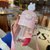 水杯吸管杯女生网红时尚塑料杯儿童便携高颜值可爱杯子大容量水瓶(蝴蝶结咖色700ml+（卡通贴纸+ 3D贴纸）（随机）)第5张高清大图