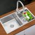 法恩莎卫浴（FAENZA）厨房手工槽水槽单槽304不锈钢洗菜盆洗碗池洗菜池套装  FGP102SD(FGP103SD)第5张高清大图