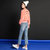 七格格 2017春装新款 贴布棒球服短款减龄开衫夹克外套 女N333(粉红色 L)第4张高清大图
