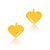 阿玛莎S925银镀金耳钉心形爱心耳钉(金色)第3张高清大图
