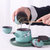 日式手绘陶瓷功夫茶具 茶壶茶杯套装简约一壶两杯一壶四杯(手绘提梁壶青色-一壶4杯)第3张高清大图