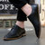 羊骑士男士尖头皮鞋透气英伦发型师鞋子商务休闲婚鞋(黑色 44)第4张高清大图