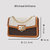 MICHAEL&KILANS 品牌包包女包新款老花单肩包简约链条斜挎小方包B1210826(咖啡色)第5张高清大图