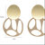 OA ONNEA 欧美范风格金属耳环女 电镀真金 两色(金色)第5张高清大图